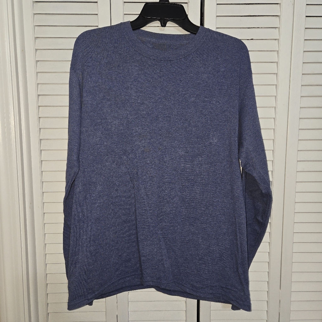Hanes Men's M Blue Long Sleeve Shirt